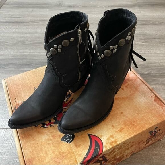 Old Gringo Shoes - NIB Old Gringo Booties Ninna Yippee Ki Yay Ankle Leather Fringe Women Size 7